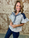 Meline Print Block Top