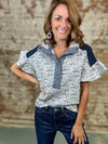 Meline Print Block Top