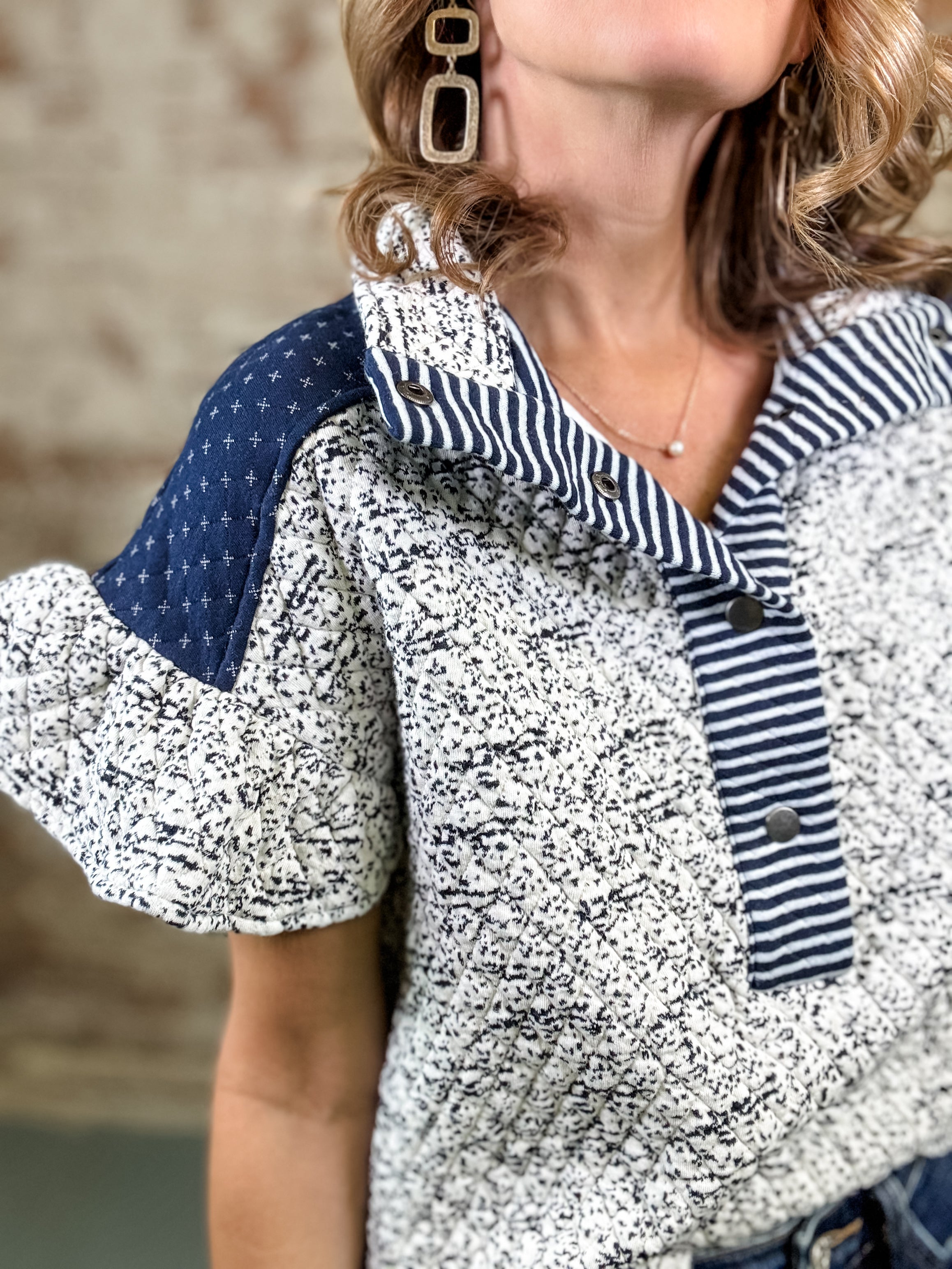 Meline Print Block Top