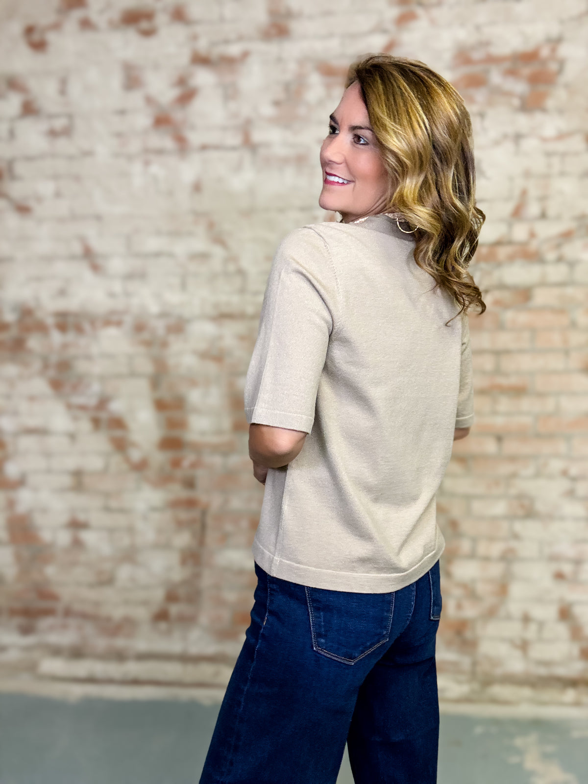 Faye Solid Sweater Top