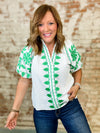 THML Molly Embroidered Textured Top