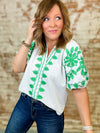 THML Molly Embroidered Textured Top