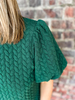 THML Green Puff Sleeve Top