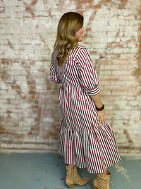 Tanesha Stripe Midi Dress