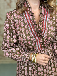 Mercedes Floral Print Midi Dress