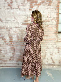 Mercedes Floral Print Midi Dress