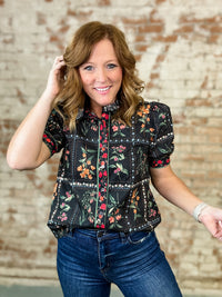 Ruter Floral Print Top