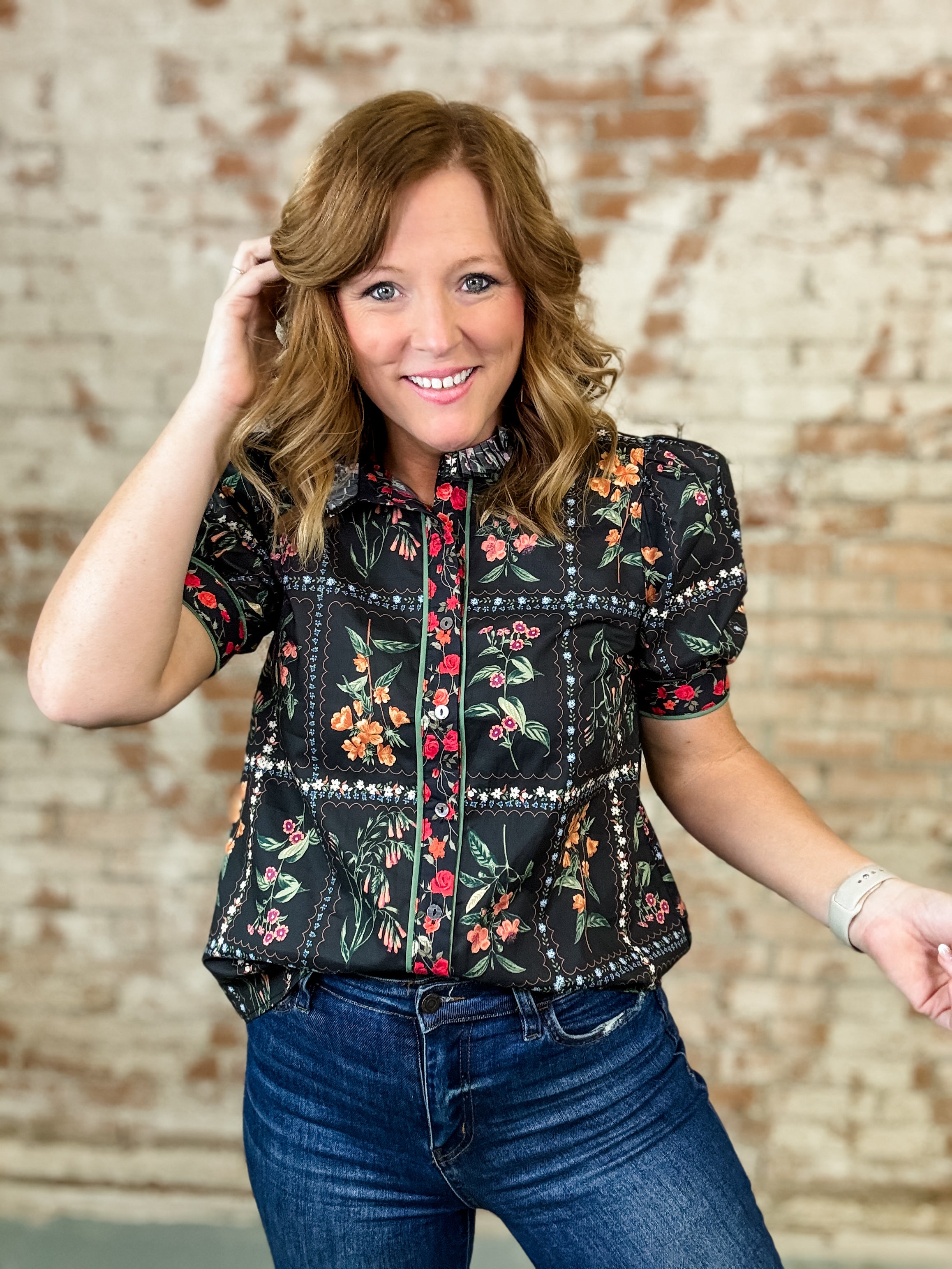 Ruter Floral Print Top