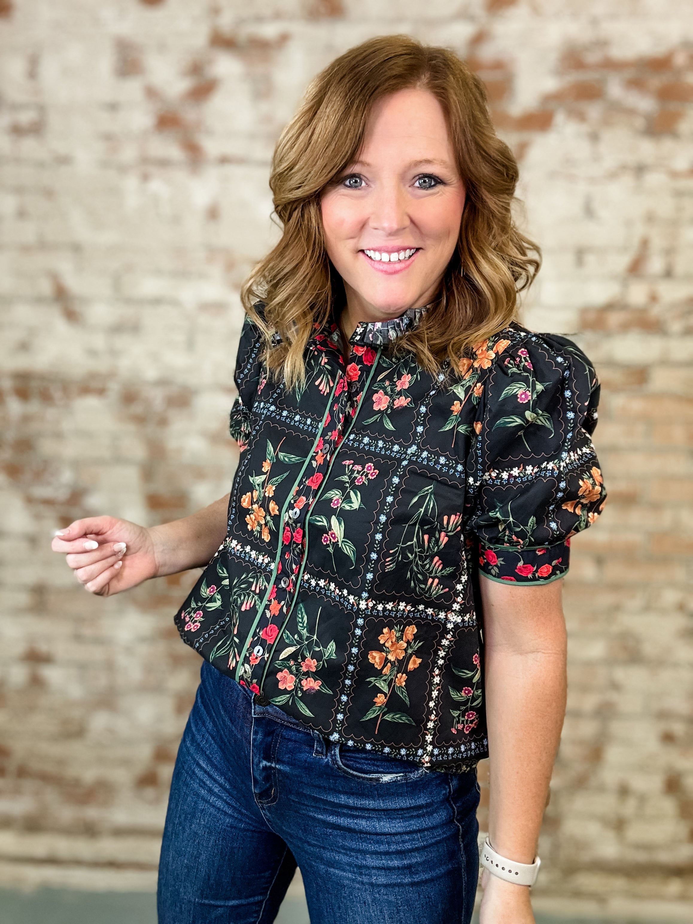 Ruter Floral Print Top