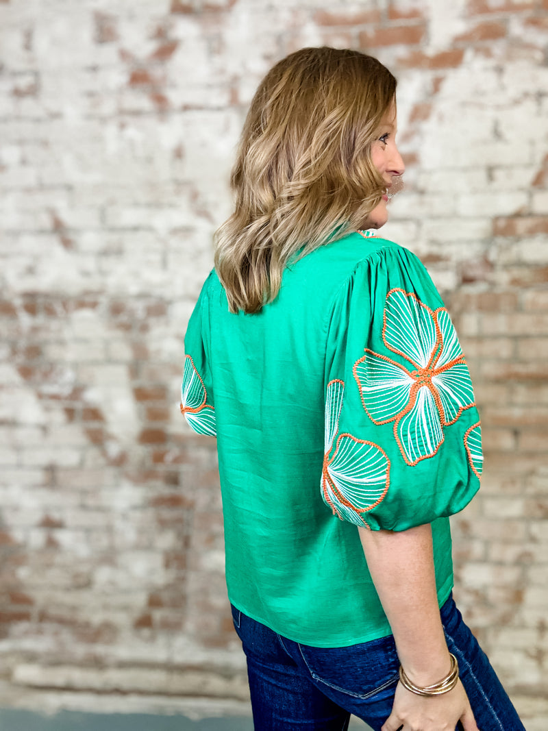 THML Vannah Embroidered Top