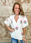 Audrey Embroidered Top