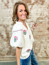 Audrey Embroidered Top