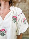 Audrey Embroidered Top
