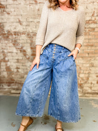 Nova Cropped Denim Culottes