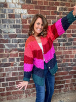 Multicolor Striped Cardigan