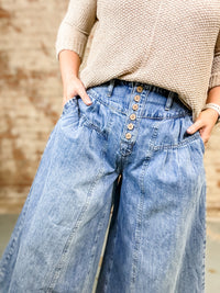 Nova Cropped Denim Culottes