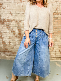 Nova Cropped Denim Culottes