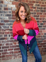 Multicolor Striped Cardigan