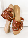 Seth Braided Cognac Sandal