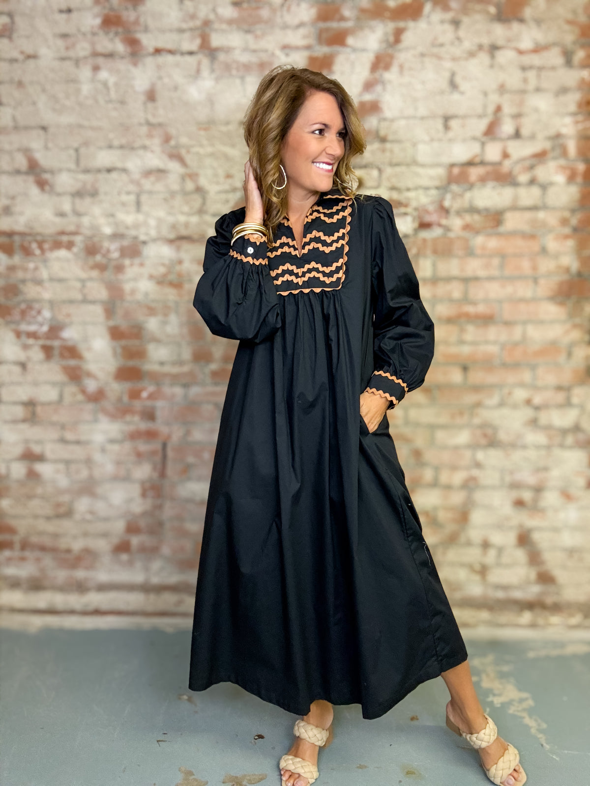 Wagner Solid Midi Dress