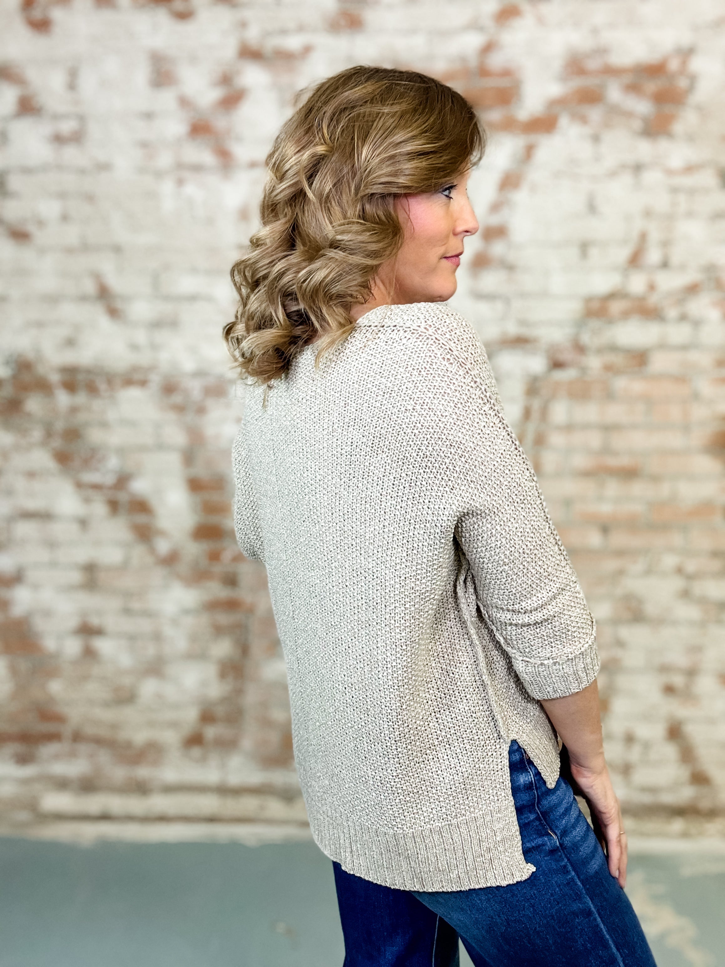 Emilia Pullover Sweater Top-FINAL SALE