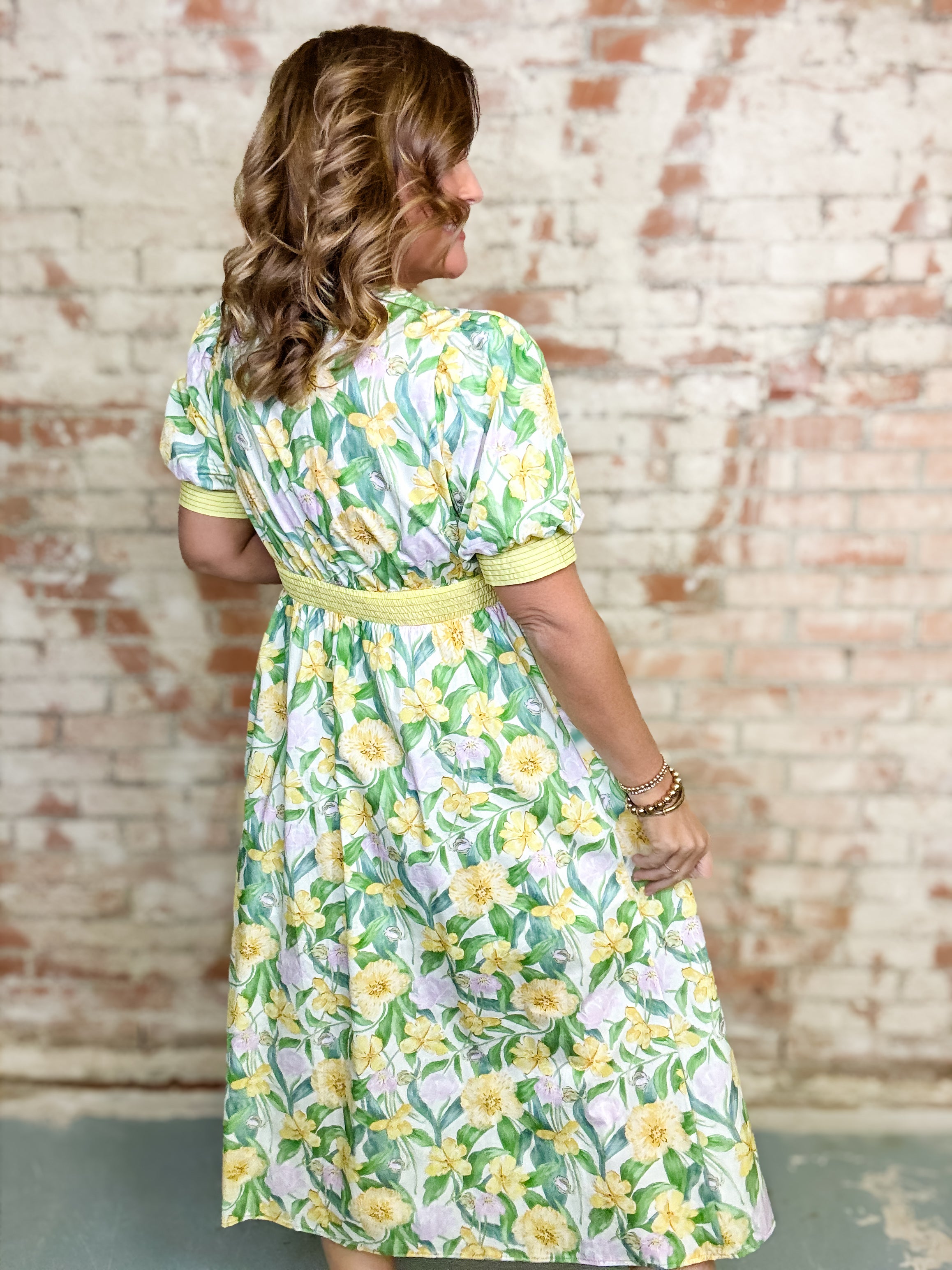 Caroline Floral Midi Dress