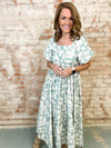 Alma Floral Print Maxi Dress