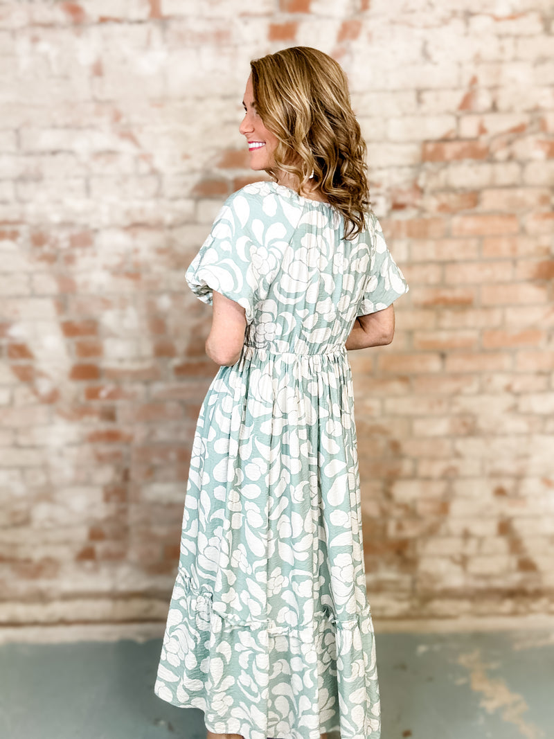 Alma Floral Print Maxi Dress
