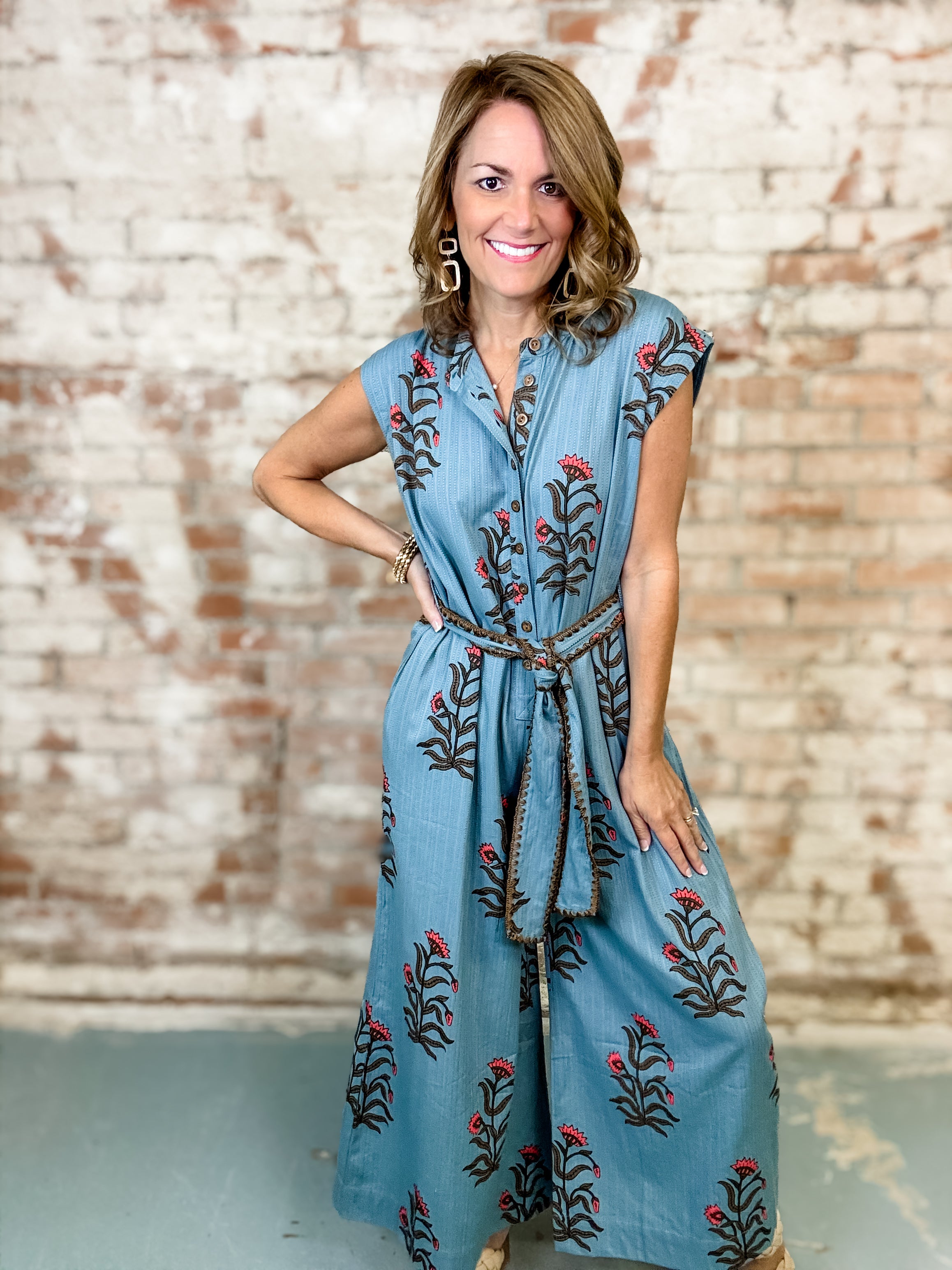 Uncle Frank Block Print Jumpsuit