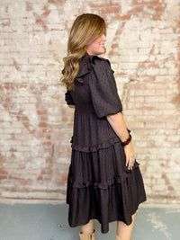 Robby Textured Tiered Dress