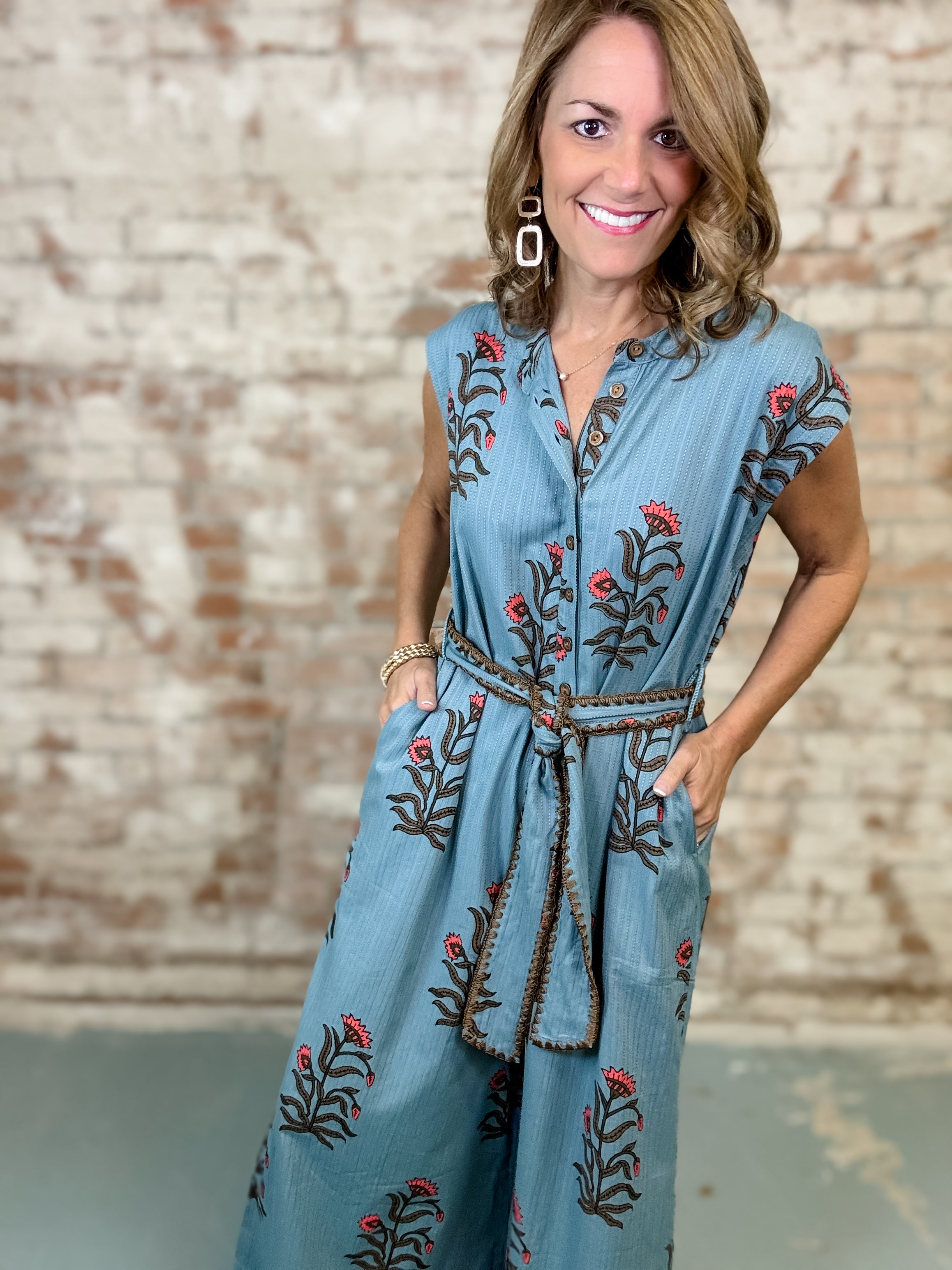 Uncle Frank Block Print Jumpsuit