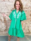 Kaylee Embroidered Tiered Dress
