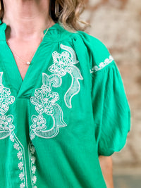 Kaylee Embroidered Tiered Dress
