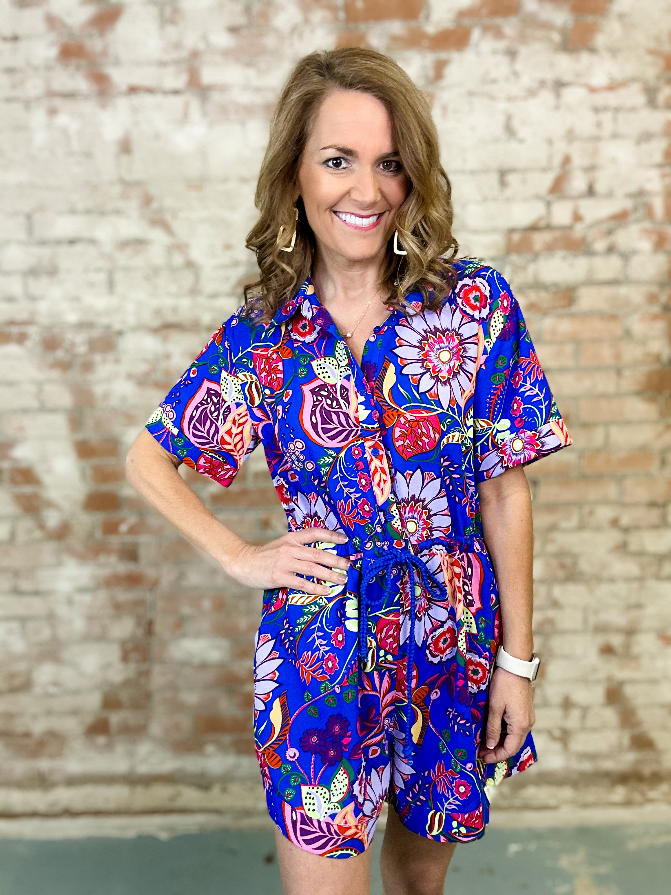 Elizabeth Button Up Romper - FINAL SALE