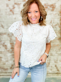 Shayla Flower Lace Top
