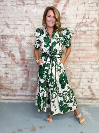 Hilary Printed Midi Dress