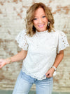 Shayla Flower Lace Top