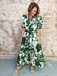 Hilary Printed Midi Dress