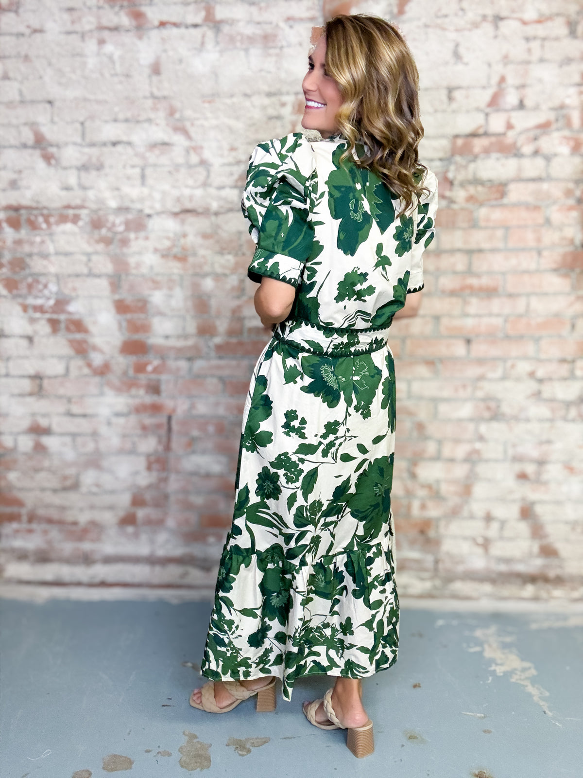 Hilary Printed Midi Dress