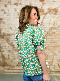 Dawson Floral Button Top