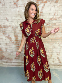 THML Franklin Flower Midi Dress