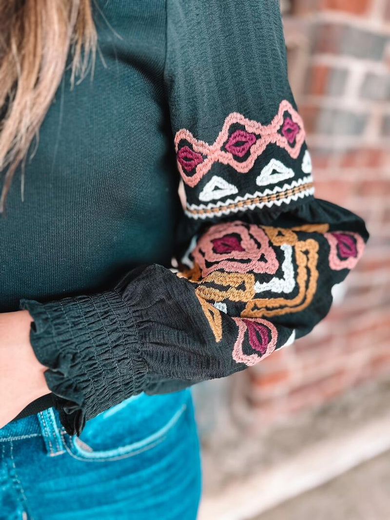THML Embroidery Sleeve Top