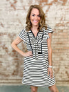 Isbell Stripe Lace Up Dress
