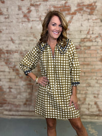 Quinn Painted Gingham Dress | Sunshine Tienda