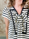 Isbell Stripe Lace Up Dress