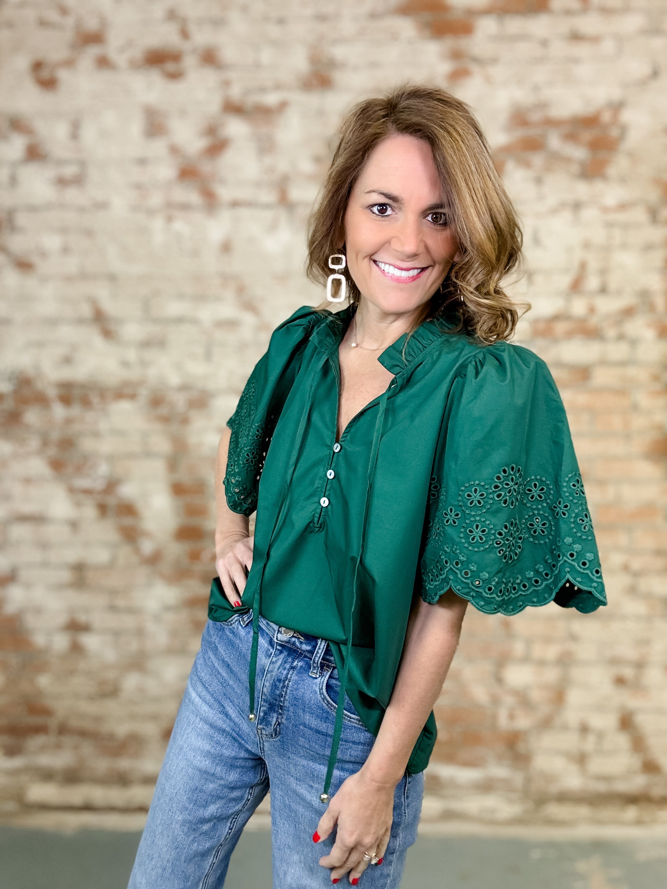 Kari Eyelet Embroidery Top