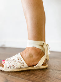 Renata Macrame Lace Up Sandals - FINAL SALE