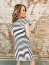Isbell Stripe Lace Up Dress