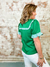 Kassy Stripe Detail Quilted Top