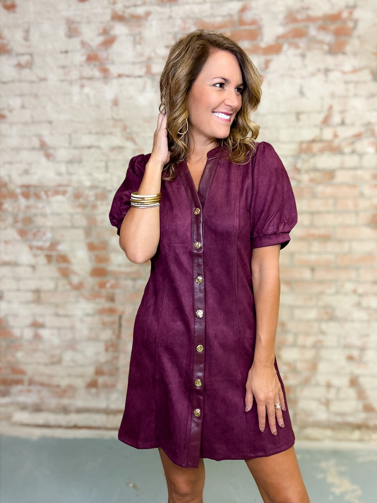THML Raquel Suede Dress